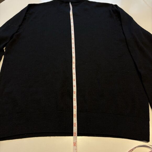 Dunning V-Neck 100% Merino Wool Sweater Men's Large Embroidered Golf - Picture 4 of 9